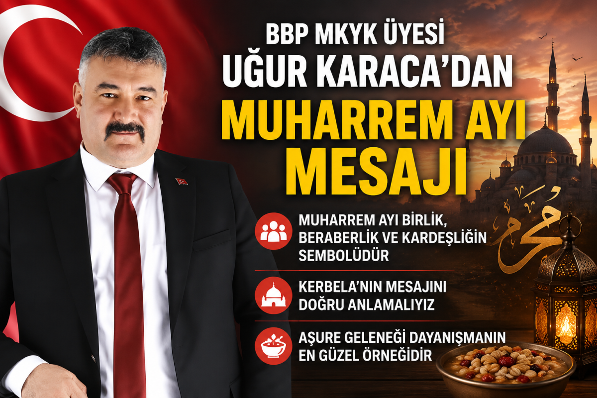BBP MKYK Üyesi Uğur Karaca’dan Muharrem Ayı Mesajı